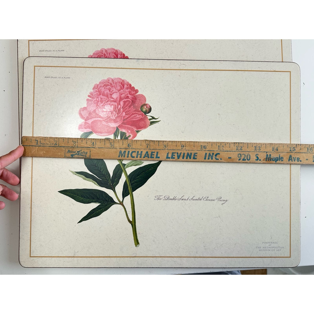 The Metropolitan Museum of Art Pimpernel 4 Placemats Chinese Peony cork backed - Picture 6 of 13